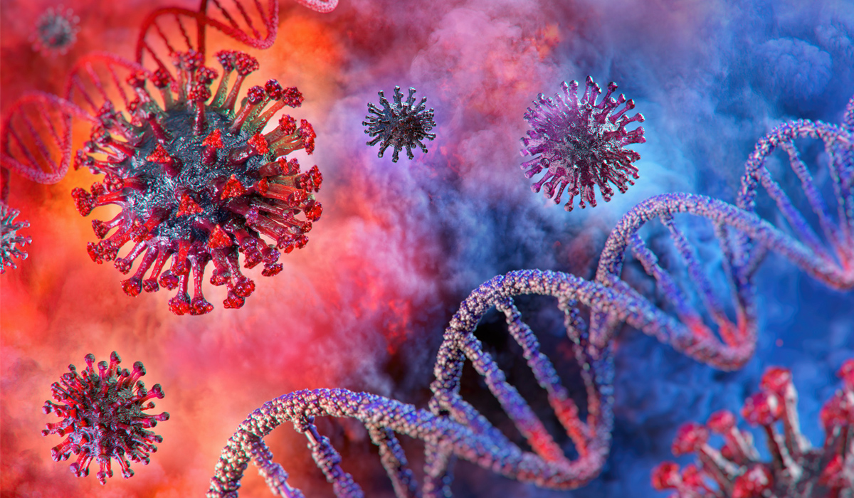 Illustration of Covid virus